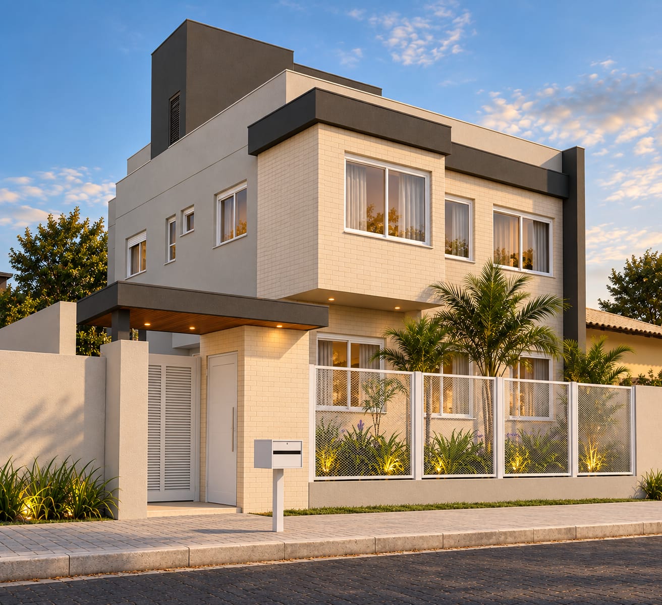 Fachada de referência do projeto 3V Residencial em Barra do Ribeiro